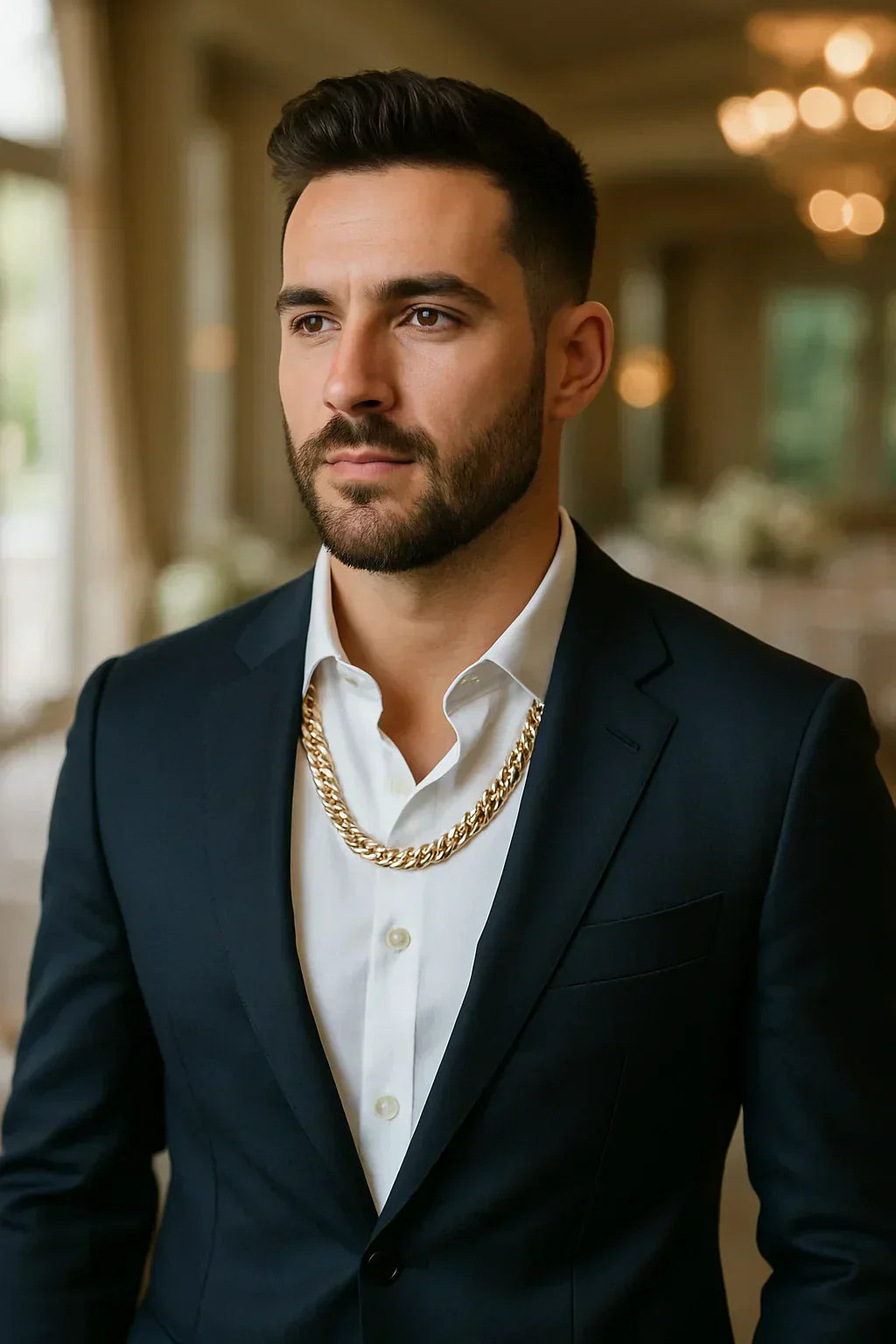 Miami Cuban Link Chains for Weddings & Formal Wear | Tiadam Miami Cuban Link Chains for Weddings & Formal Wear | Tiadam