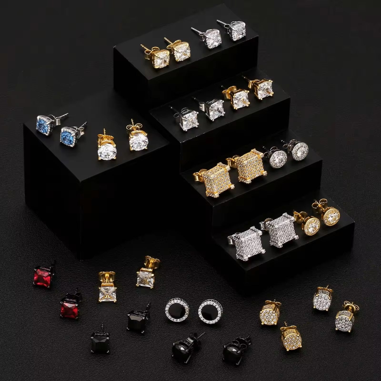 Sterling Silver Men's Studs Earrings