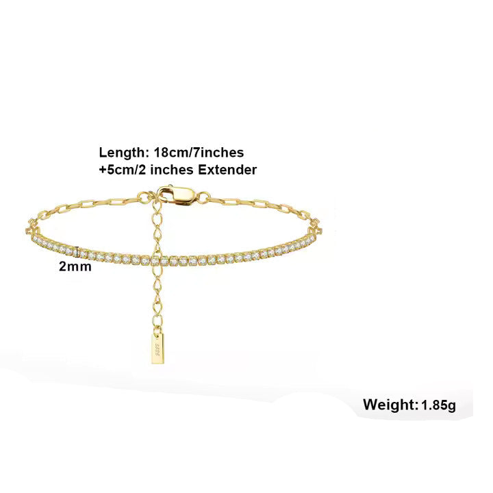 TMB141 Zirconia 925 Silver Half