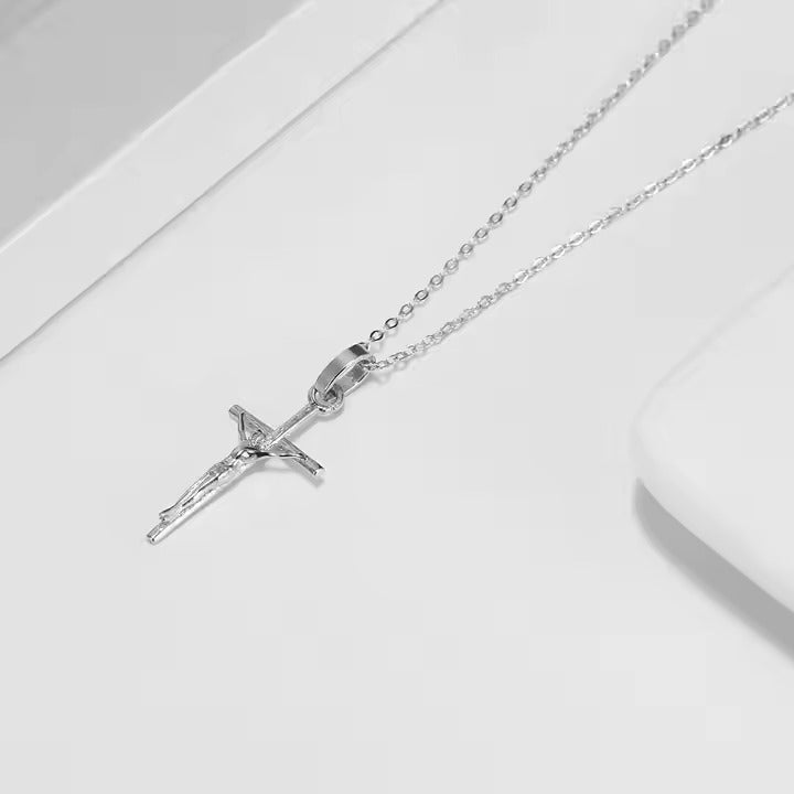 TMN39 925 Silver Cross Locket Necklace