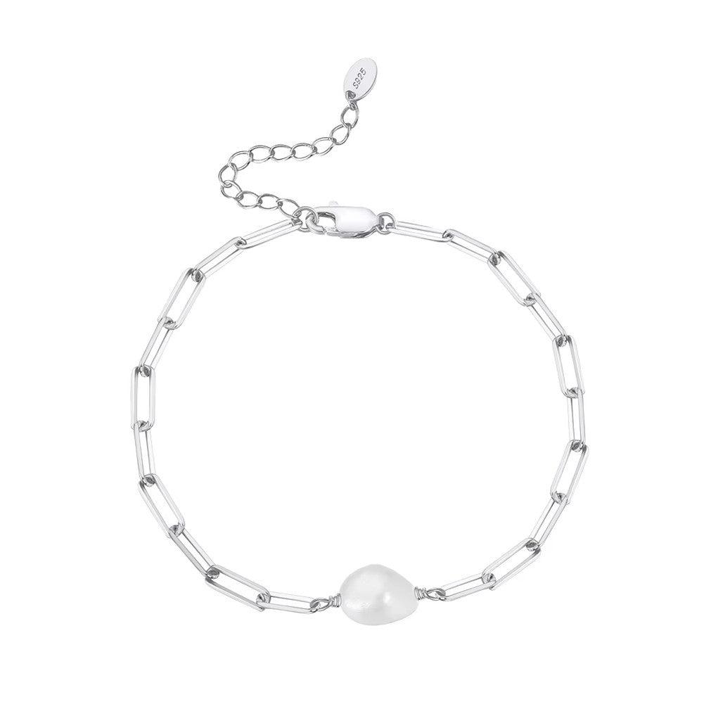 TMGPB07 Sterling Silver Baroque Freshwater Pearl Bracelet