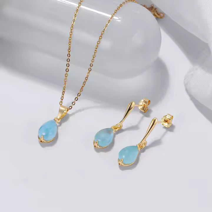 GMN32 Aquamarine 925 Silver Pendant