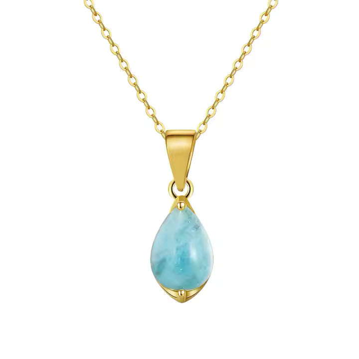 GMN32 Aquamarine 925 Silver Pendant