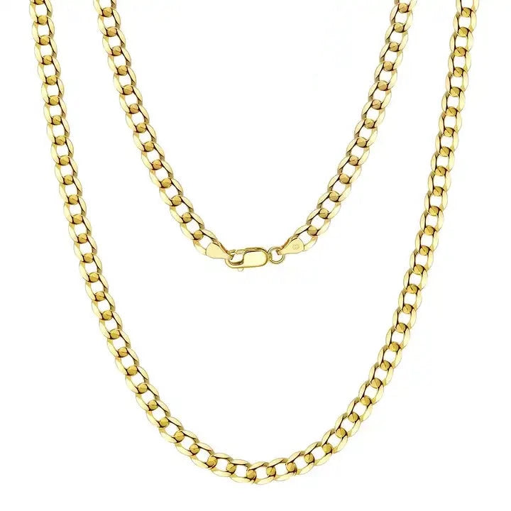 Necklace-Diamond Cut Cuban Link Curb Chain