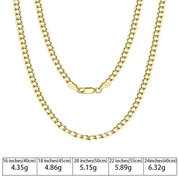 Necklace-Diamond Cut Cuban Link Curb Chain