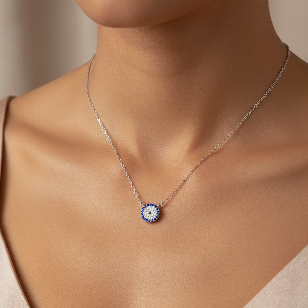 Round Evil Eye Necklace