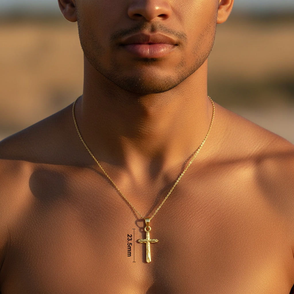 TMGAN02 Sterling Silver Cross Pendant Necklace