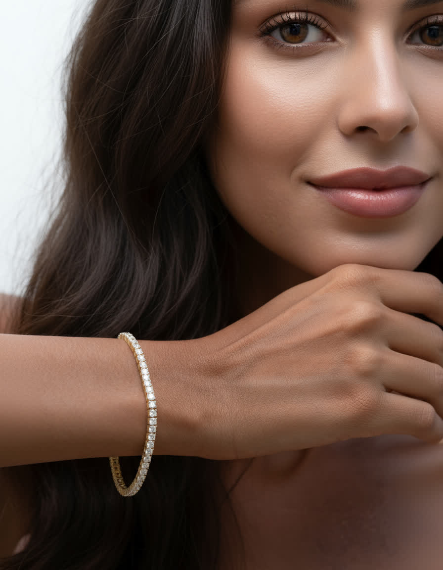 Sterling Silver Tennis Bracelet-3mm