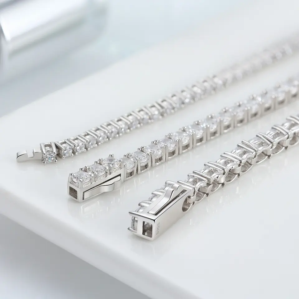 Sterling Silver Tennis Bracelet-4mm