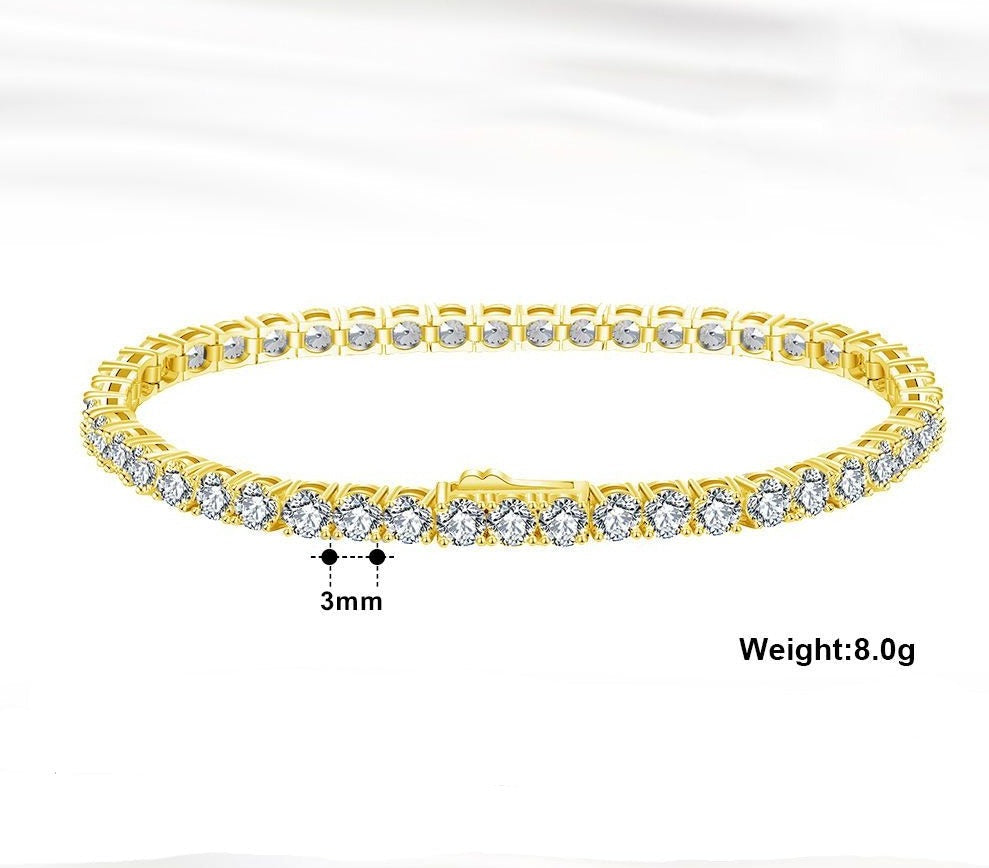 Sterling Silver Tennis Bracelet-3mm