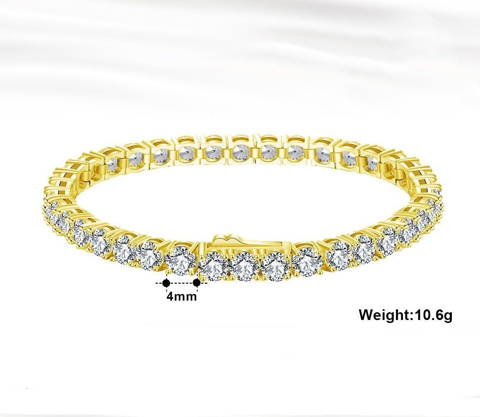 Sterling Silver Tennis Bracelet-4mm