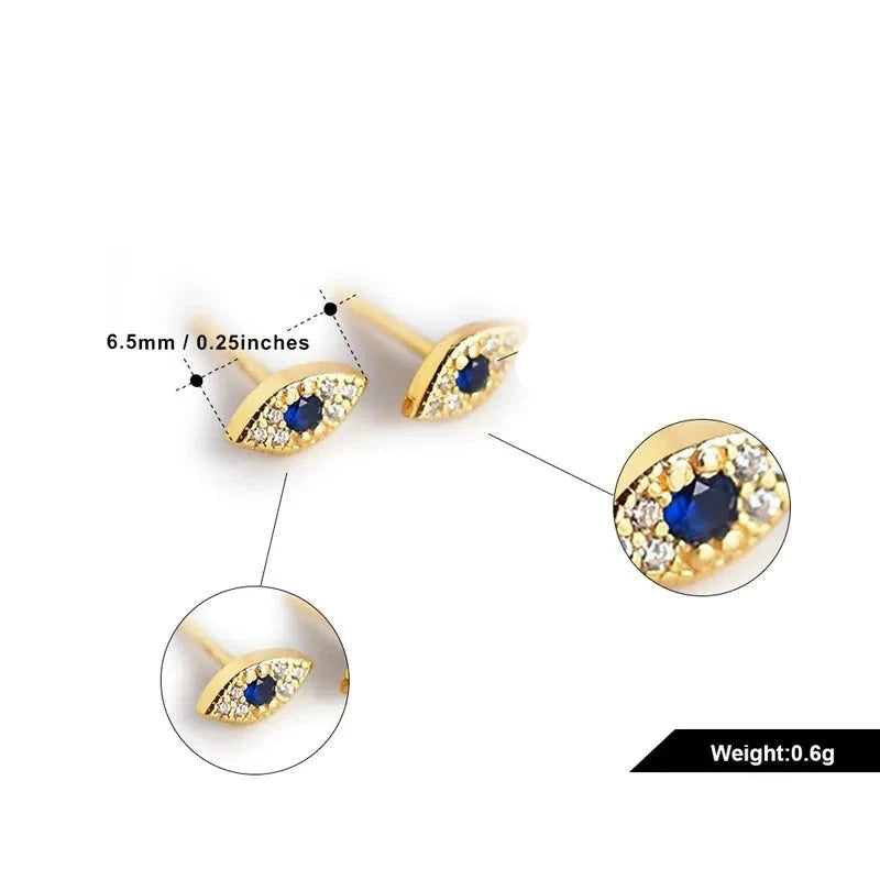 Evil eye studs earrings