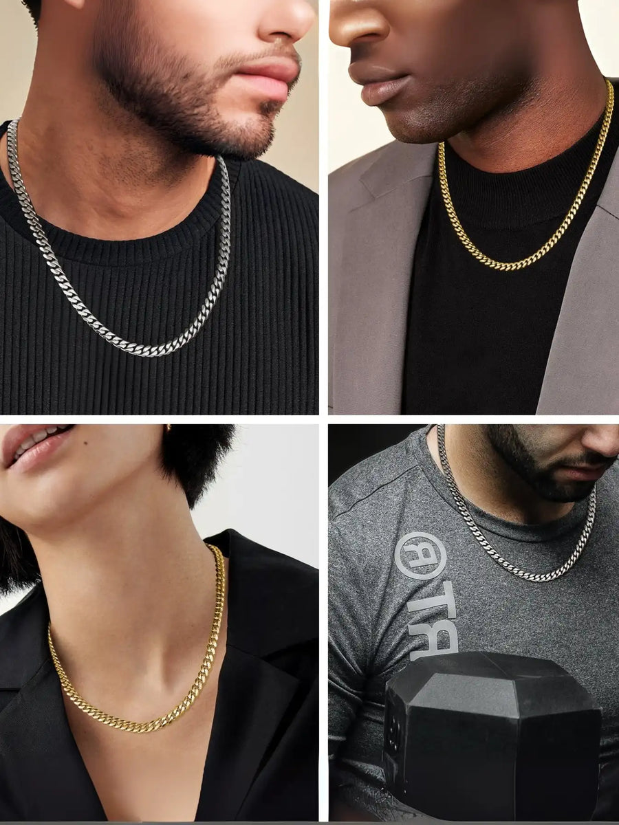 4 Cuban Link Necklace Models for Men