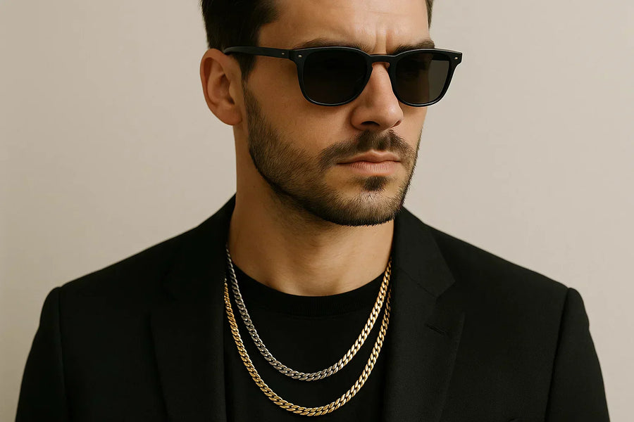 Gold cuban link necklace vs Sterling Silver