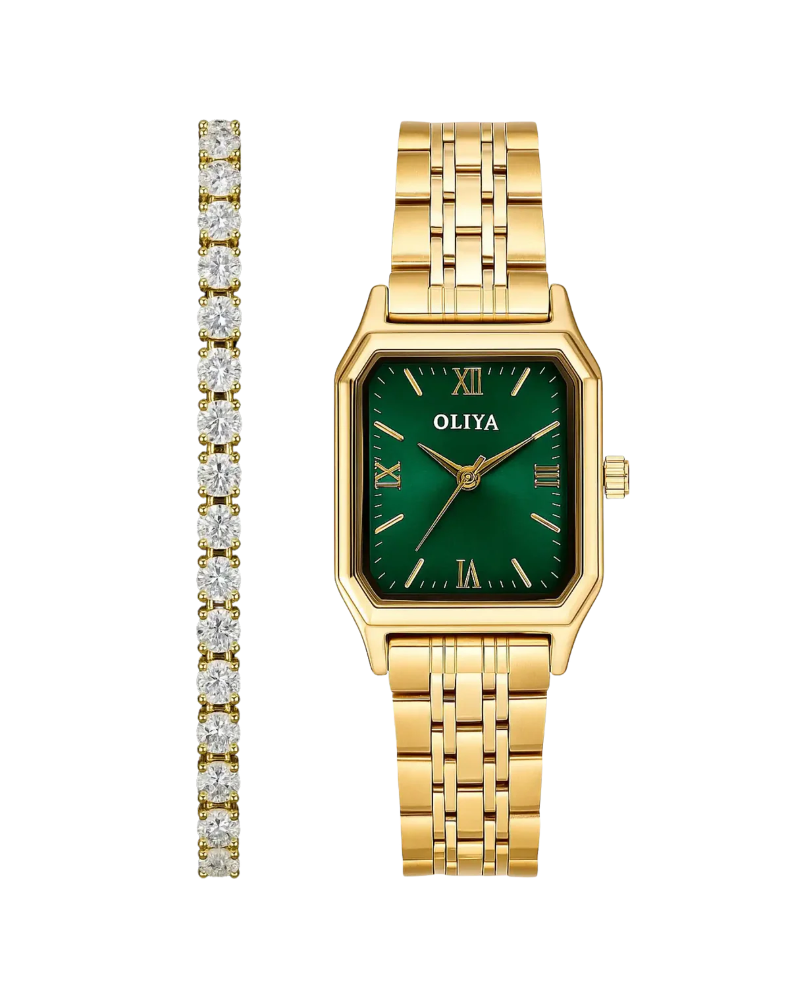 OLIYA Classic Roman Watch with FREE Tennis Bracelet – Multiple Colours