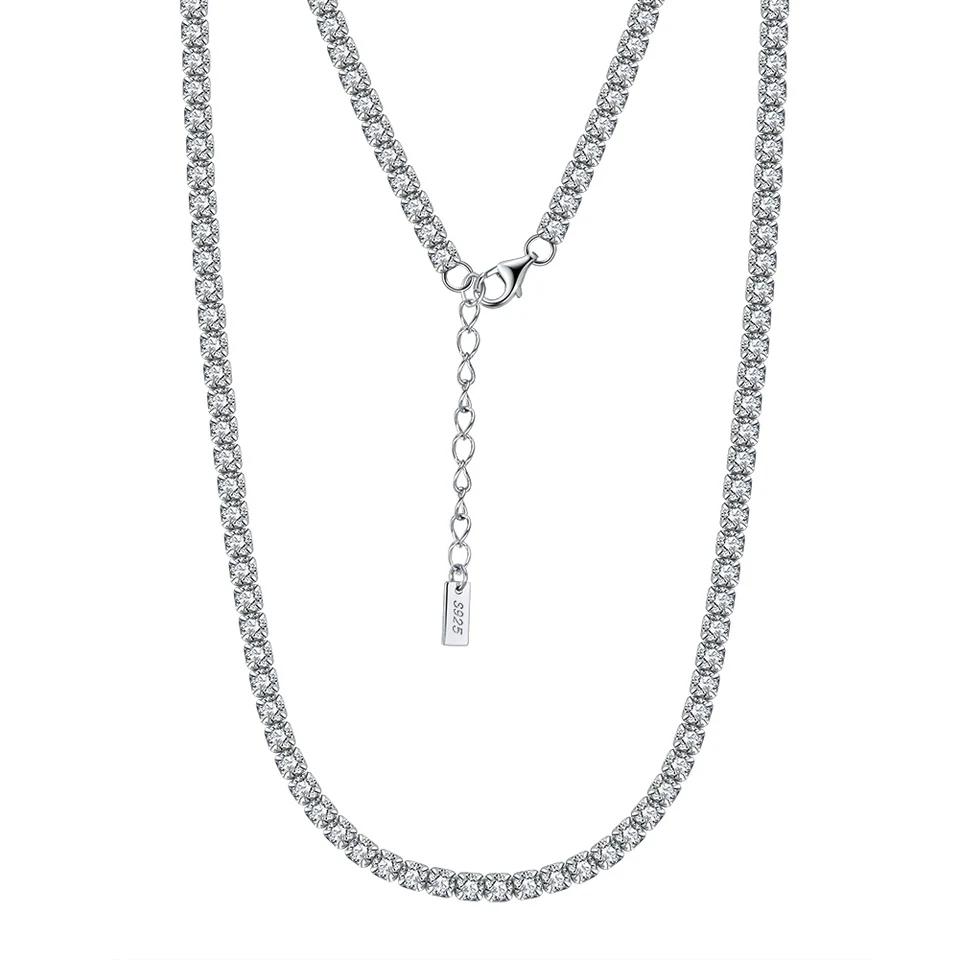 Sterling silver tennis necklace 2mm