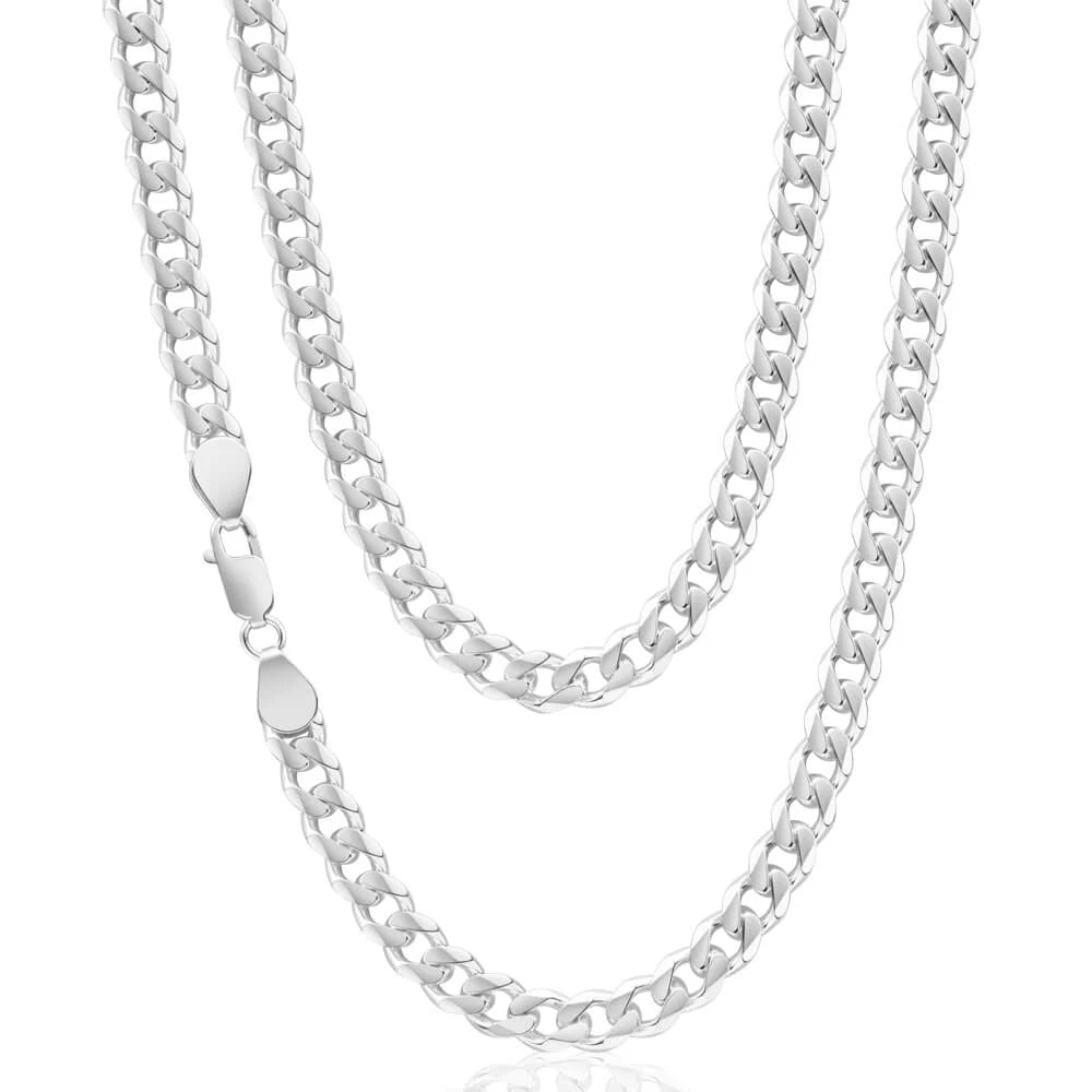 Necklace-Diamond Cut Cuban Link Curb Chain