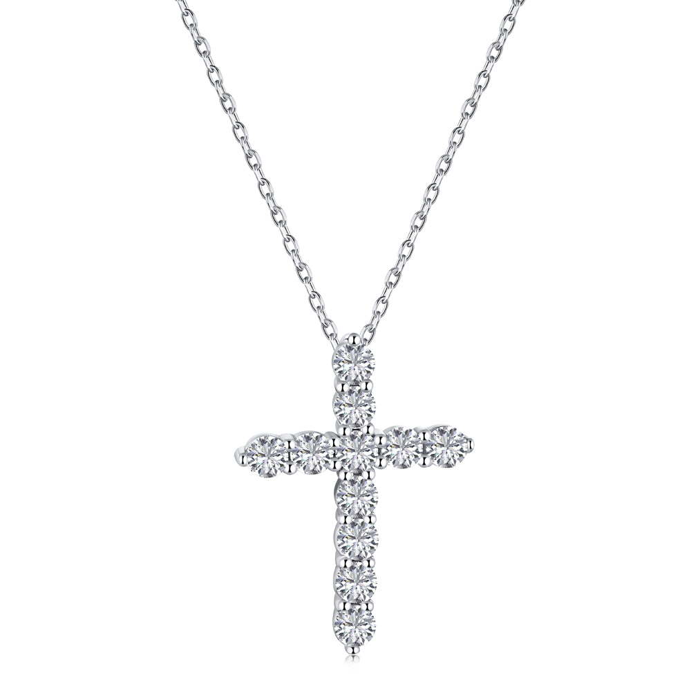 TMN032 Sterling Silver Cross Necklace