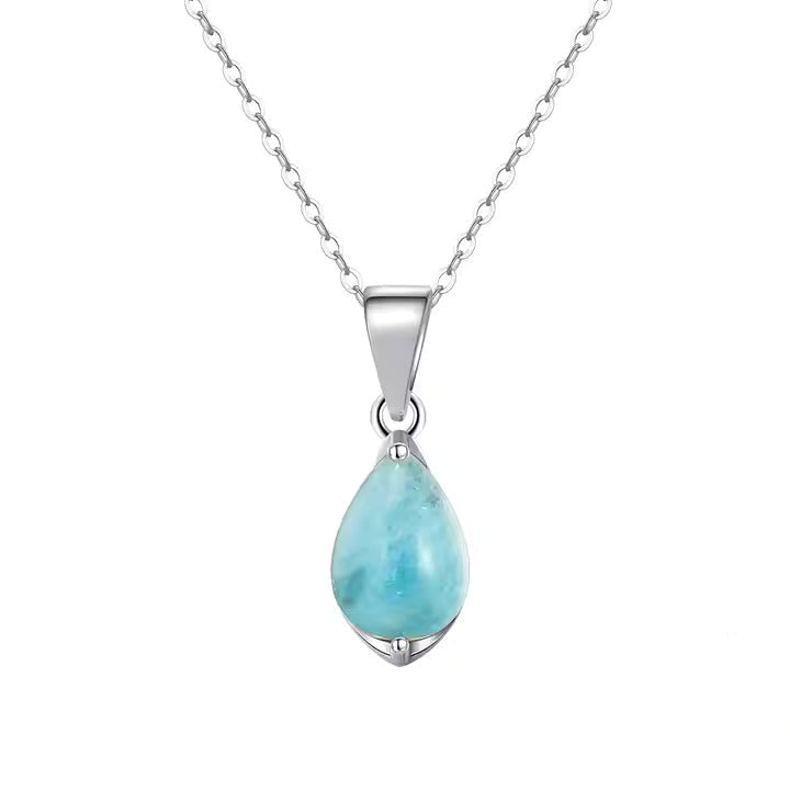 GMN32 Aquamarine 925 Silver Pendant 
