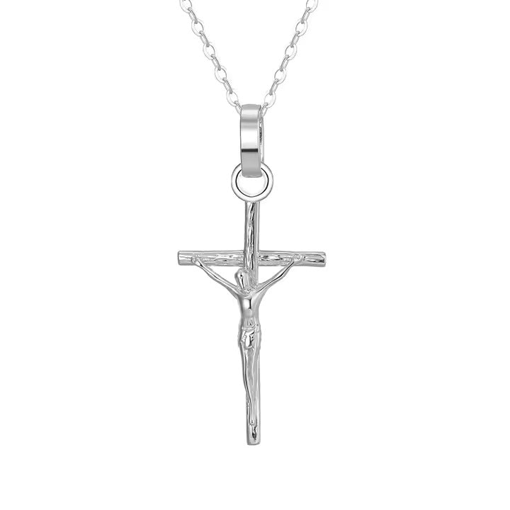 TMN39 925 Silver Cross Locket Necklace
