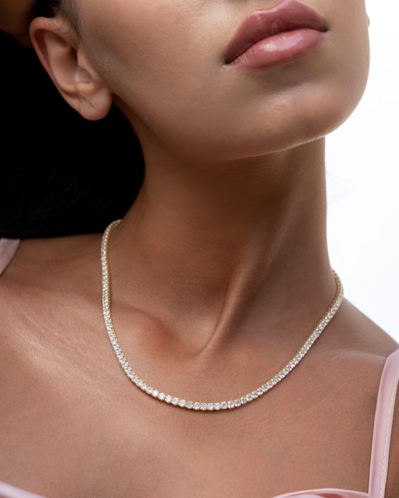 Sterling silver tennis necklace 3mm