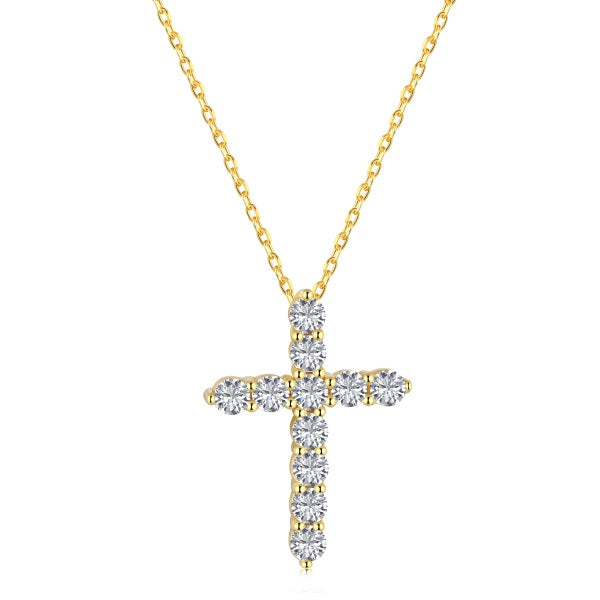 TMN032 Sterling Silver Cross Necklace