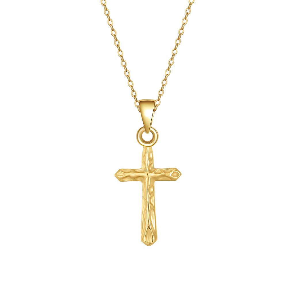 TMN02 925 Silver Jesus Cross Pendant Necklace