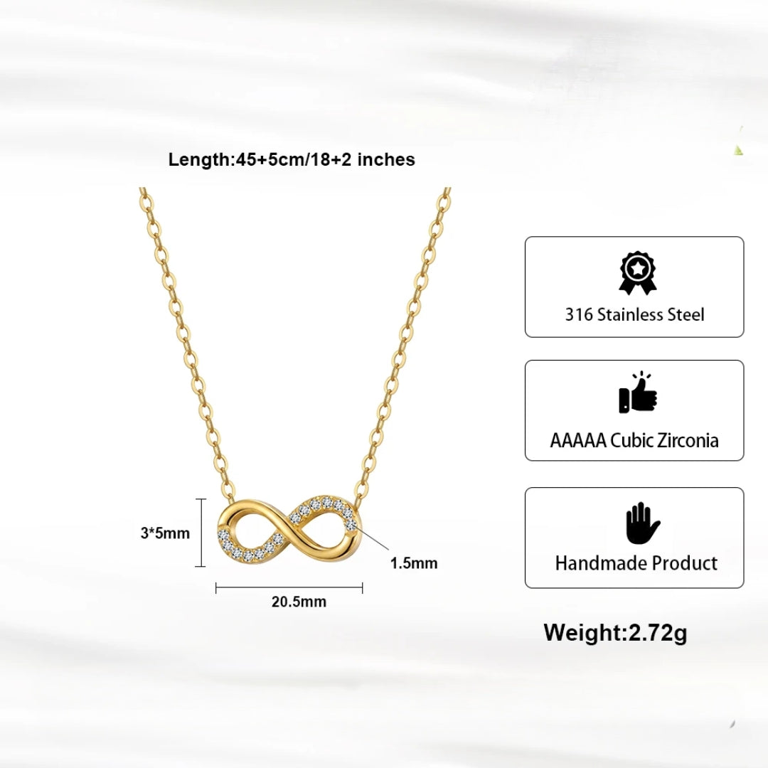 Infinity waterproof timeless necklace