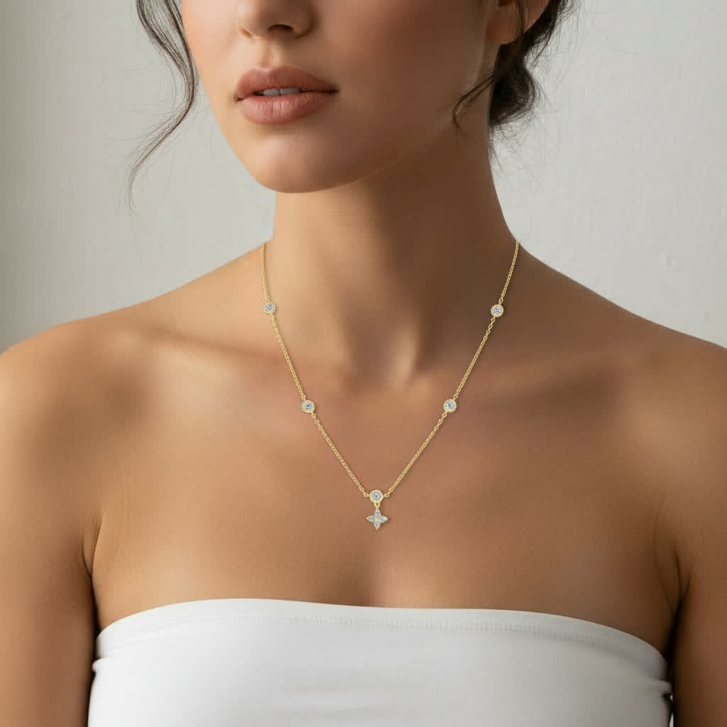 TMN0955 Four-Leaf Clover Necklace 925 Silver