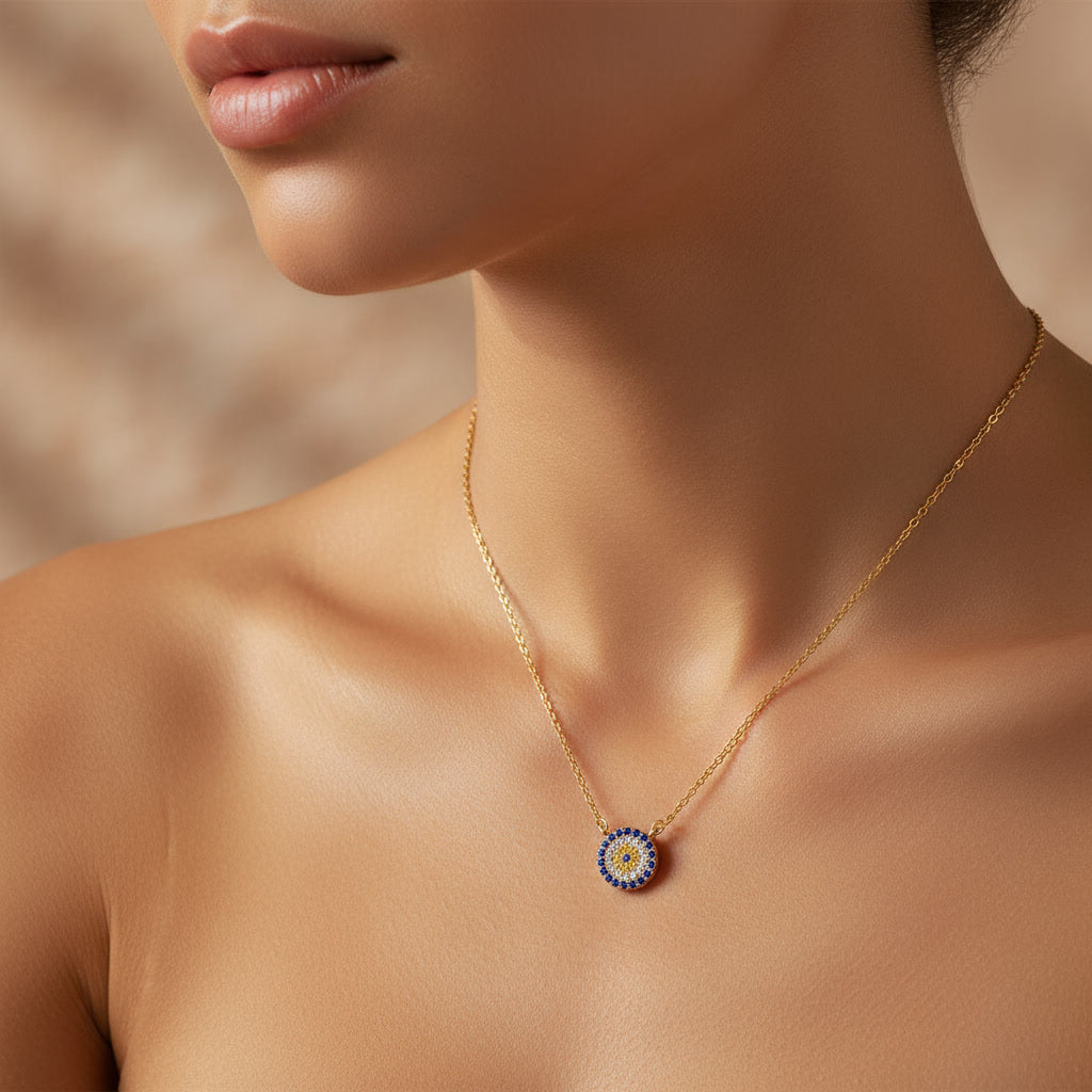 Round Evil Eye Necklace