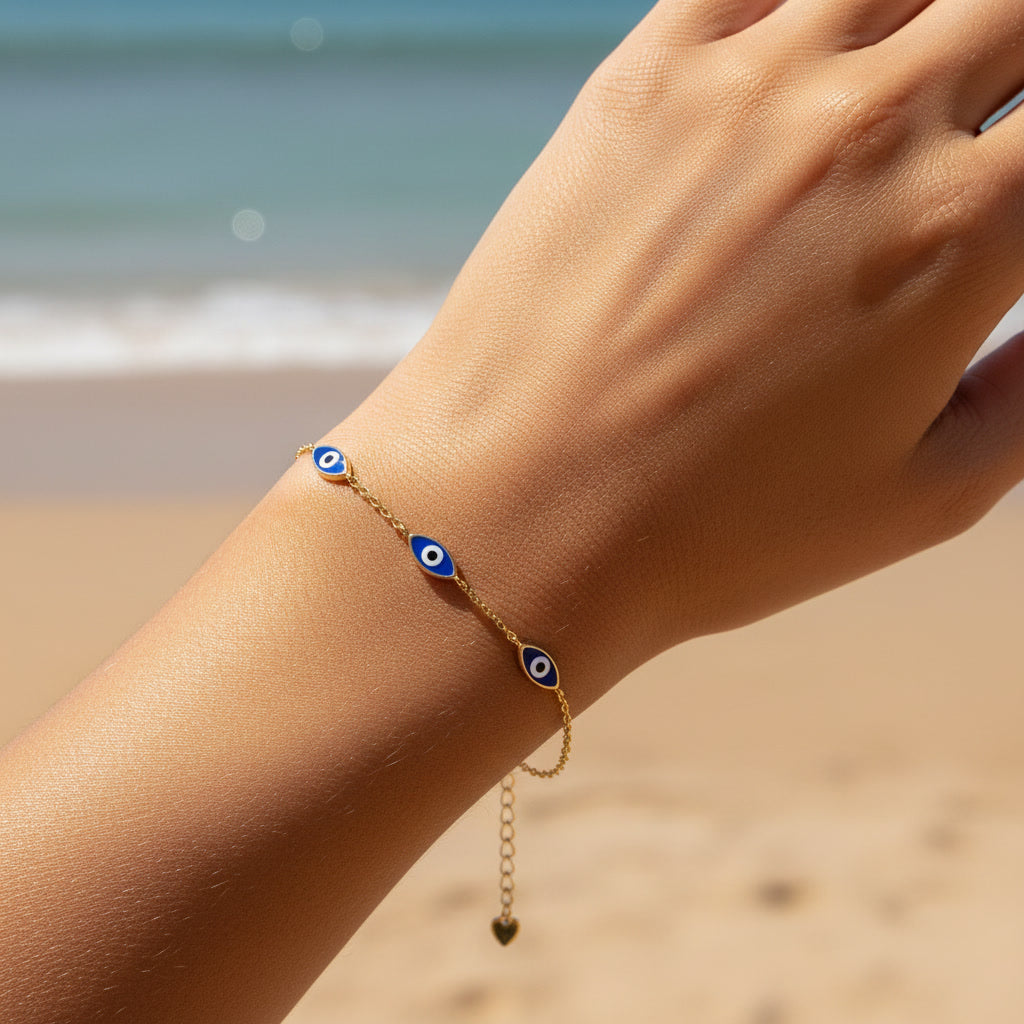 Triple Blue Evil Eye 